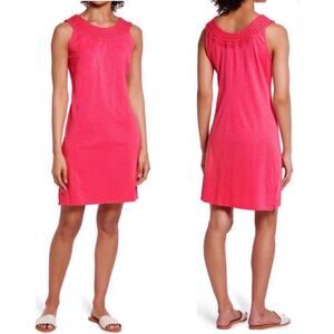 Tommy Bahama Pearl Embroidered Shift Dress in Amaranth, Small